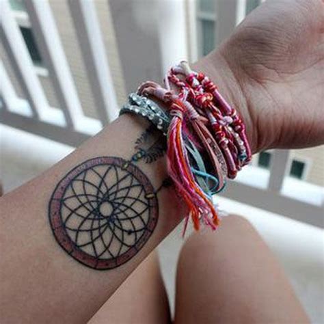 Simple Small Dream Catcher Tattoo On Wrist Wrist Tattoos For Women
