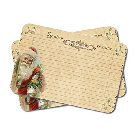 Save with amazon holiday cards promo code for november 2020. Amazon.com: Christmas Recipe Cards, Santa, Vintage Style ...