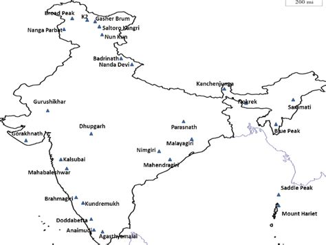 Political Map Of India Mountain Ranges Universe Map Travel And Codes
