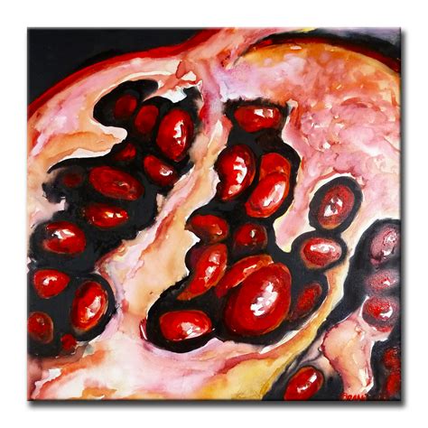 URARTSTUDIO COM Acrylic Painting Pomegranate By Peter Dranitsin