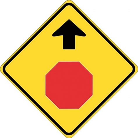 W3 1a Stop Sign Ahead Class 1 Reflective 600mm X 600mm Industroquip