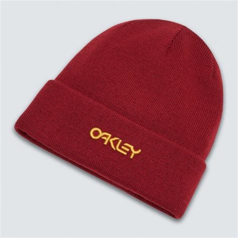 Oakley B1b Logo Beanie Iron Red Mens Hat Caps Iron Red Beanie