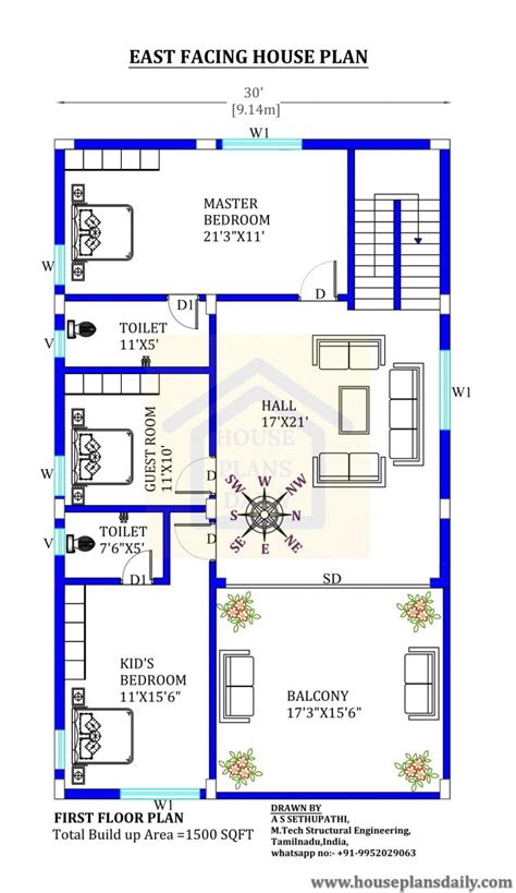 X House Plan East Facing House Plan Bedroom X House Sexiz Pix