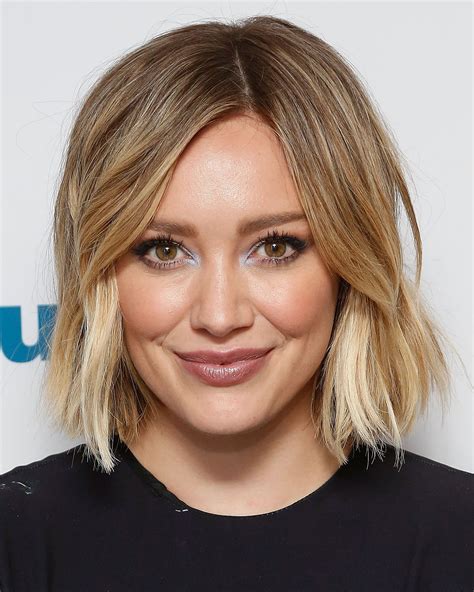 Hilary Duffs Casual Updo Hairstyle Kaley Cuoco Short Hair Hilary