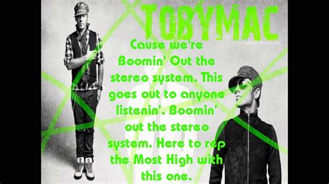 Tobymac Boomin Remix With Lyrics On Screen Youtube