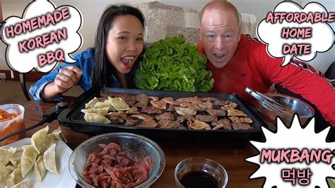 KOREAN BBQ AT HOME MUKBANG 먹방 GRILLED and PORK BELLY WRAPS EATING SHOW YouTube