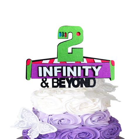 Buy Purple Green Two Infinity And Beyond Cake Topper Handmade 2