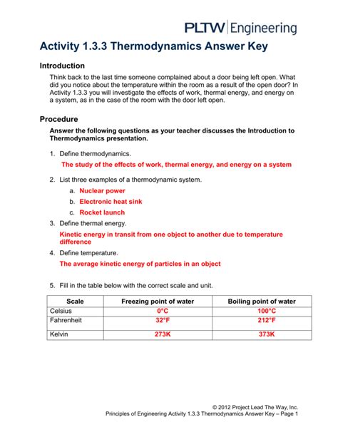 Thermodynamics Worksheet Matching Answer Key Must See Worksheets Vector