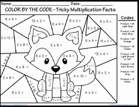 Multiplicaciones En Dibujos Para Pintar Fun Math Worksheets Math Coloring Worksheets