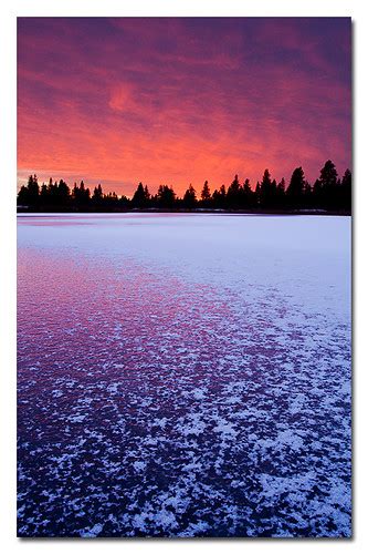 Vertical Frozen Lake Sunset1 I Shot This In The Turnbull Flickr
