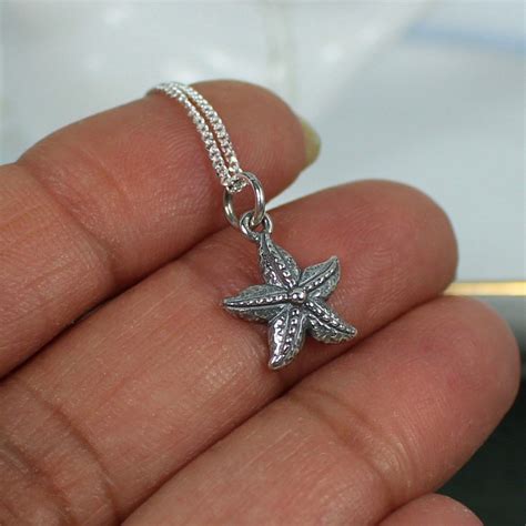 Starfish Necklace Sterling Silver Starfish Jewelry Hazari Creations