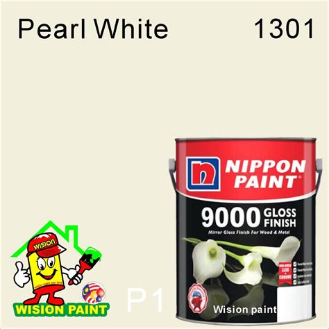 1301 Pearl White 1l 9000 Gloss Finish Nippon Paint Wood And Metal