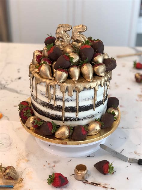 Chocolate Strawberry Drip Cake For My Moms Birthday First And