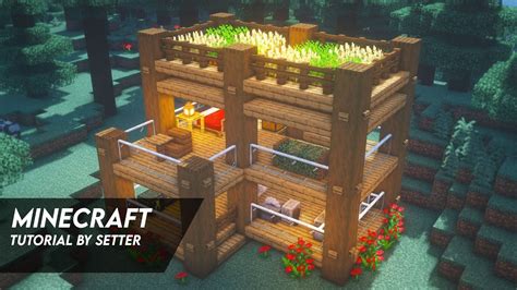 Minecraft How To Build A Cozy Forest House Youtube