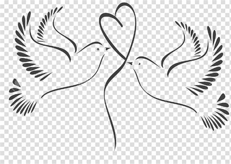 Pigeons And Doves Wedding Graphics Illustration Wedding Transparent