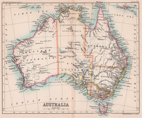 Australia Proposed Land Grant Railway Bartholomew 1888 Old Antique