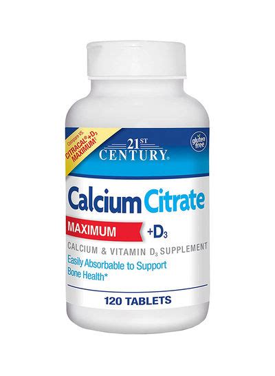 Calcium Citrate Maximum D3 Dietary Supplement 120 Capsules Price In