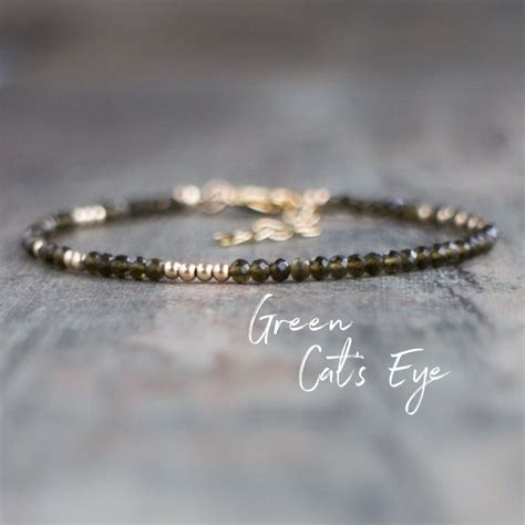 chrysoberyl cats eye bracelet green cats eye crystal etsy norway