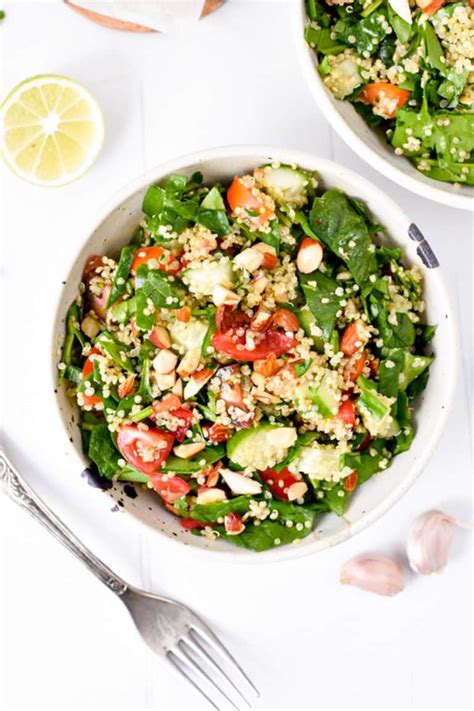 Quinoa Spinach Salad The Conscious Plant Kitchen
