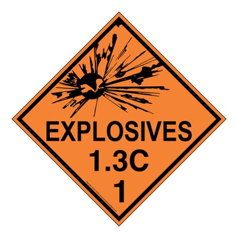 Dot Explosives C Sign Dot Hazardous Loads