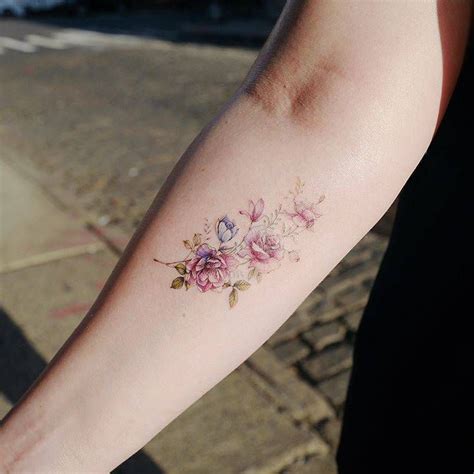 5 Small Bouquet Of Flowers Tattoo In Color The Expert