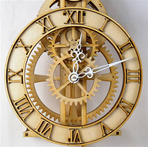 Diy Woden Pendulum Type Mechanical Clock Model Mechanical Drive Clock