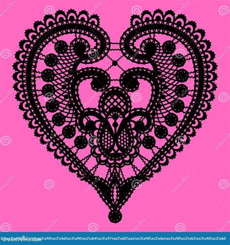 Lace Heart Clip Art Stock Vector Illustration Of Border 97244427
