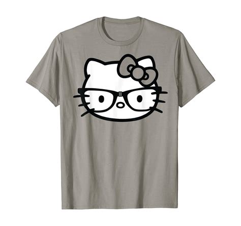 Hello Kitty Black And White Nerd Glasses T Shirt