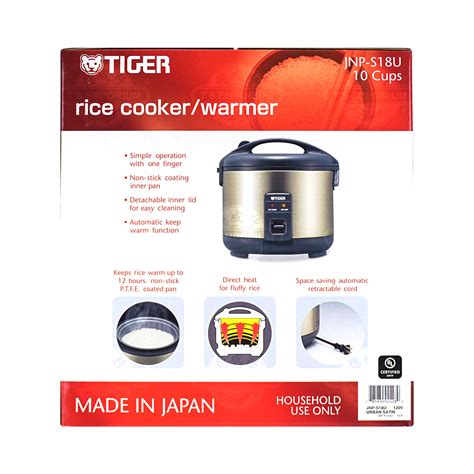 Tiger Cups Rice Cooker Warmer Jnp S U Tak Shing Hong