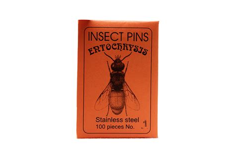 Insect Pins Entochrysis Stainless Steelblack Enamaled Steel With Nylon Head Australian