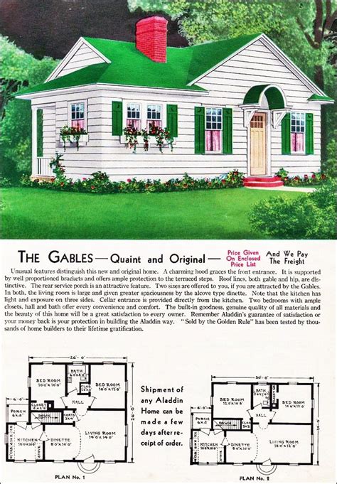 The Gables Kit House Floor Plan Made By The Aladdin Company In Bay City