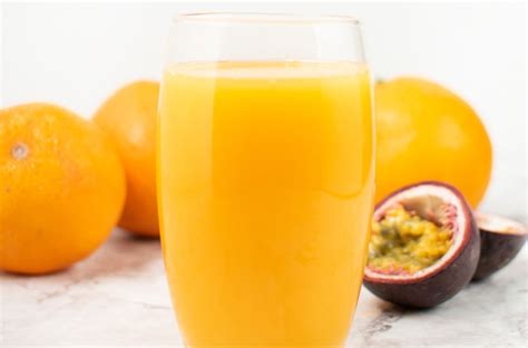 Jus Dorange Et De Fruit De La Passion