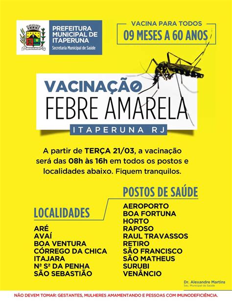 Brasil não terá doses suficientes para imunizar todos neste ano. Amanhã começa a campanha de vacinação contra a Febre ...