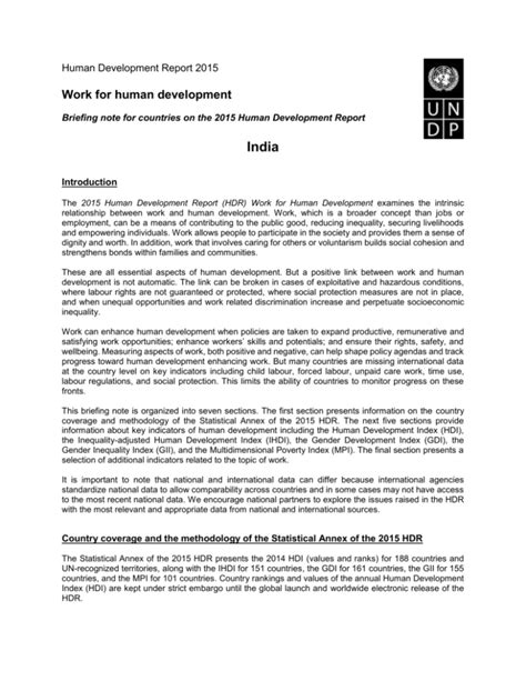 Work For Human Development Human Development Reports