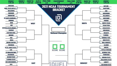 Printable 2021 March Madness Bracket Fanduel Research