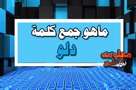 ( اسم ) جمع : ما جمع دلو