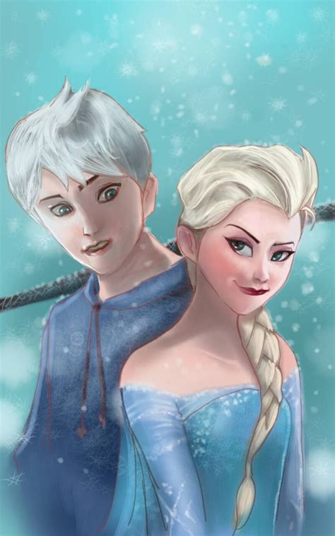 Deviantart Elsa Jack Frost And Elsa By Rocketraygun Frozen Fan Art