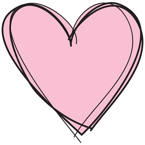Pink Heart Outline Clipart Best