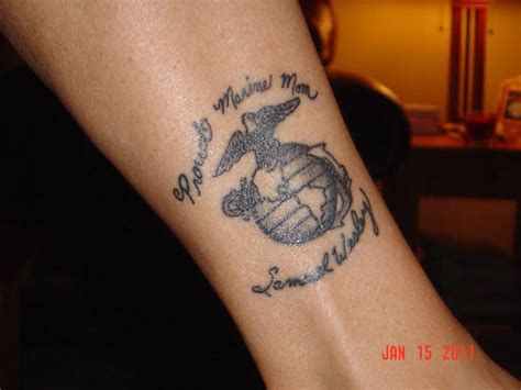 Proud Mom Tattoo Marine Corps Tattoos Sgt Grit Memorialtattoosgrandma