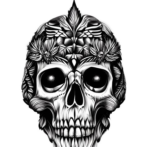 Eagle Skull Tattoo Graphic · Creative Fabrica