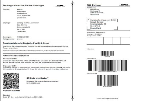 Sie können mit der schnittstelle zum dhl. Retourenschein Dhl Zum Ausdrucken : Dhl Rucksendemarke Deutschland Bis 31 5 Kg Co2 Tausch ...