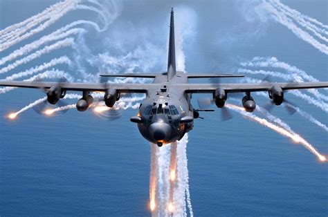 The Lockheed Ac 130 Gunship Is A Heavily Armed Ground Attack Aircraft