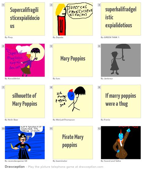 Because mary poppins was a period piece set in 1910, songs that sounded similar to songs of the period were wanted. Supercalifragilisticexpialidocious - Drawception