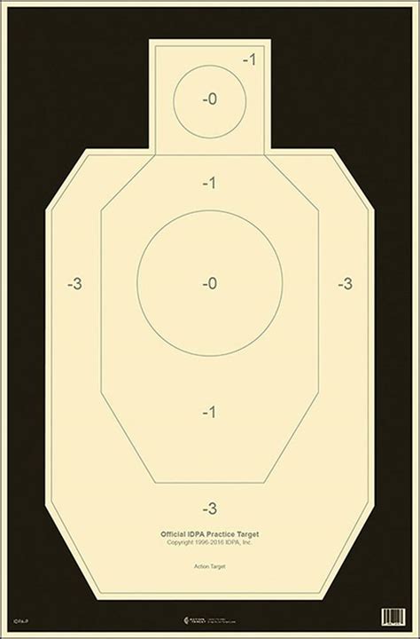 Action Target Inc Idpa P 100 Military Idpa Hanging Paper 23 X 35