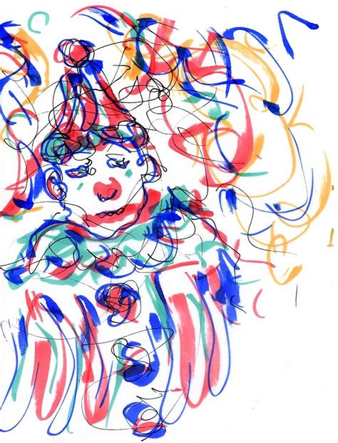 Sad Clowns I Drawing By Rachel Scott