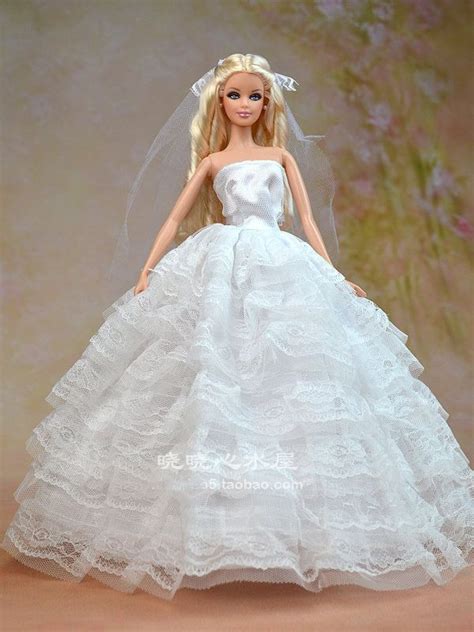 barbie bride in wedding white dress ww barbie wedding dress wedding dress clothes wedding