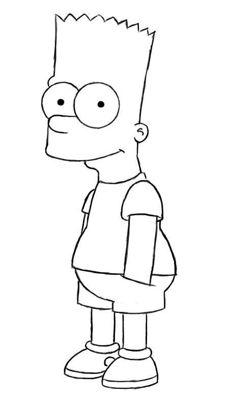 How To Draw Bart Simpson Draw Central Simpsons Drawings Easy