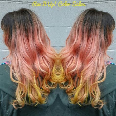 sherbert or pink lemonade long hair styles hair styles hair color