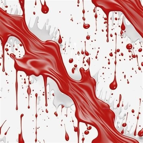 Premium Ai Image Blood Dripping Down A White Wall With Red Paint On