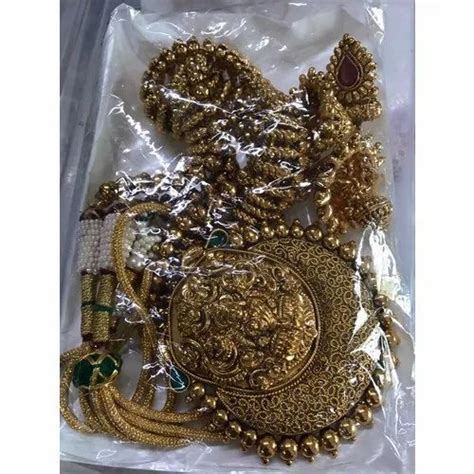 brass base party wear artificial jewellery set at rs 2500 set in navi